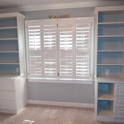 This built-in replaced a double dresser and gave a little girl's room more usable space.
